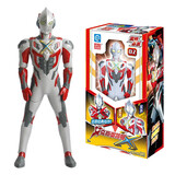 灵动创想声光奥特曼必杀闪光奥特曼可动人偶奥特英雄炫进化大号声光奥特曼 艾克斯奥特曼【奥特必杀】高22CM