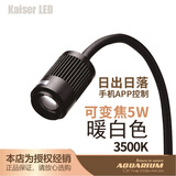 KAISER REEF凯撒射灯原生南美异形鼠鱼缸三湖水草龟缸LED 射灯夹灯观赏鱼缸灯 3500K暖白(5w变焦APP定时调光)