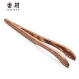番易茶夹A1ZO-功夫茶洗杯镊子取茶器用茶杯夹子喝茶品茗茶具配件套装 弯头鸡翅木茶夹1个