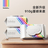 bebebus【新款】彩条婴儿湿纸巾手口新生宝宝家专用大包装湿巾 80抽 3包 【升级910g加厚】