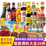 海天厨房调料组合26件套装调味品大全炒菜佐料酱油生抽老抽醋蚝油香料 调料大全26件（金标好品质）