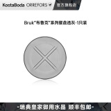 KOSTA BODA进口水晶玻璃盘BRUK系列多功能盘碟简约家用布鲁克水果沙拉盘餐盘 餐盘-透灰-1只装