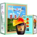 草原 太仆寺旗 清香型纯粮固态发酵 38度500mL*6瓶 草原坛草 双11