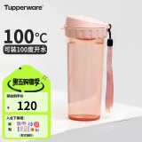 特百惠（Tupperware）茶韵500ML塑料杯 男女学生便携办公用水杯子大容量双饮口 晨光粉