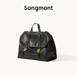 Songmont山下有松【张婧仪同款】山行系列游历公文包复古皮双肩包男包礼物 烟墨黑 小号 现货