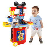 儿童工具箱套装男孩玩具电钻多功能修理箱宝宝拧螺丝组装维修台 米奇维修工具箱