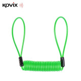 KOVIX 碟刹锁专用提醒绳内有钢丝长1.5米山地自行车锁电动车锁防盗绳警示弹簧绳 绿色
