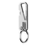 徕本钛合金汽车钥匙扣男士带小刀折叠快递刀防身便携钥匙挂件