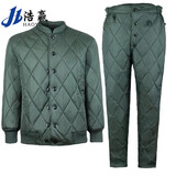 浩赢 棉衣棉裤寒温区男士保暖防寒套装军绿色冷库服保暖劳保套装 绿色 175/92-96