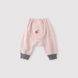 巴厘小猪婴儿大屁屁裤秋冬季儿童卫裤超萌可爱宝宝休闲裤男童 虾玉粉 90 cm