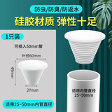 首力40/75/110/50管堵下水道封口盖水管堵头堵塞头盖堵口器管道下水管 白堵塞头【25-50mm】孔径通用