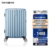 新秀丽（Samsonite）行李箱20英寸拉杆箱时尚密码登机箱竖条纹旅行箱包蓝色GU9*11001