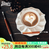 Bincoo花梨木拉花针布粉器咖啡拉花模具咖啡器具花式咖啡工具配件 花梨木咖啡拉花针一根