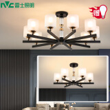雷士（NVC）吊灯客厅灯轻奢美式吊灯大气创意灯具客厅套餐厅灯饰简约现代北欧 力荐【10+6头】吊灯+7W3色光源