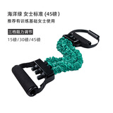 火帅扩胸拉力器弹力绳健身多功能拉力带胸肌背肌阻力带运动家用器材 海洋绿 女士标准 45磅