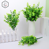 水木然仿真绿植仿真内装饰绿植盆景7叉大尤加利6支装叶花束餐厅插花装饰