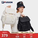 斐乐（FILA）FUSION斐乐背包女士包包双肩包简约运动包时尚百搭黑色学生书包 深黑-BK XS