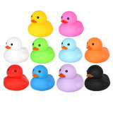 心欣贝发声小黄鸭男女孩洗澡戏水捏捏叫动物捏响软胶小鸭子儿童玩具套装 彩色小鸭【10色装】