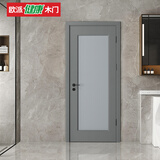 欧派（OUPAI） 欧派木门 免漆复合静音门室内门卫生间门套装门   OPMA-2001BJLJ 米其灰