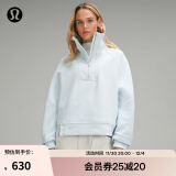 lululemon丨Plush Fleece 女士拉绒半拉链烟囱领卫衣 LW3HOJS 粉末蓝 4