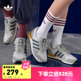 adidas USA 84复古经典舒适运动鞋男女阿迪达斯官方三叶草 浅灰/深灰/蓝 36