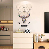 好久不见马里奥可爱卡通挂钟客厅创意时钟装饰钟静音家用挂墙钟表