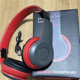 金尚马头戴式蓝牙耳机P47可折叠调节蓝牙可插卡无线蓝牙耳机马卡龙游戏学生运动蓝牙耳机 【红色】图中为实物图