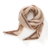 密密羊 山羊绒围巾女秋冬季百搭小围巾保暖 青米色