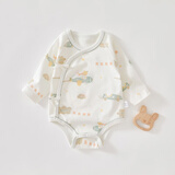 婧麒（JOYNCLEON）婧麒新生婴儿儿衣服初生宝宝包屁衣春秋纯棉三角哈衣秋冬季 浣熊机长 52cm