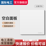 国际电工开关插座大面板电源墙壁五孔二三插家用白色暗装86型三孔一开双控 空白面板-谨慎下单【只是面板】