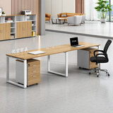 YOE.FTY工位办公桌工作台现代职员桌四人位办公室电脑桌员工办公桌椅组合 并排2人位