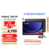 三星 Samsung S9+ 12.4英寸平板电脑/AI智享学习办公/骁龙8Gen2/120Hz/含S Pen 12G+256GB 云影灰WIFI