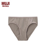 无印良品 MUJI 女式 弹力天竺编织中腰短裤 内裤 FCE01A1A 深咖啡色 S