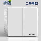 立维腾（LEVITON）拉斯维加斯白色光面插座面板 五孔86型 二三插 暗装墙壁电源5孔 二开单控开关