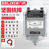 德力西（DELIXI）兆欧表合金绝缘电阻测试仪手摇表电工检测电阻表【500V/500MΩ】
