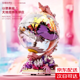 LE高儿童玩具8-12岁男孩地球仪积木拼装成人航天模型生日礼物 恋花地球仪灯光+可旋转 11到15岁玩具男孩6十10周岁7-13
