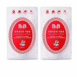 保宁（B&B）韩国进口 婴儿奶瓶果蔬清洗剂泡沫型补充装500ml 宝宝餐具清洁液 500ml袋装*2