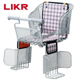 永久自行车儿童座椅LIKR联名款电动车小孩后座椅子带娃宝宝安全坐凳子 儿童座椅-格调粉