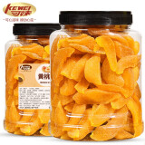 可味（KEWEI）黄桃干400g罐装桃子肉特产水果干蜜饯零食休闲办公零食干桃肉 400g*1罐