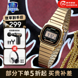 卡西欧（CASIO）小金表男士时尚潮流石英表电子表复古防水手表男 LA670WGA-1PR