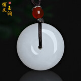 博文玉润 金丝玉平安扣吊坠 怀古平安扣 男女情侣款玉石饰品玉佩挂件