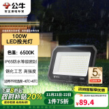 公牛（BULL）LED投光灯户外庭院工厂园林灯露营灯 IP65防水等级100W-6500K白光