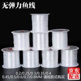 索蝶手工串珠子隐形透明鱼线项链diy锁骨链自制颈链吊坠挂绳饰品配件 透明白色无弹力 0.3mm 【约50米/卷】