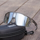 GUB 8000炫彩变色骑行眼镜防风日夜两用风镜男女公路自行车装备 TR水晶灰-全面水银变色片