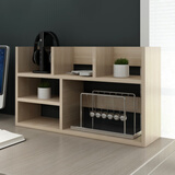 酷林KULIN书架创意书架办公桌面置物架简约台面收纳小书架 浅胡桃色