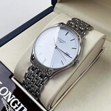 【二手99新】浪琴男表Longines 律雅系列 全自动钢带折叠扣机械腕表奢侈品手表 石英腕表 35mm石英条刻白盘L4.759.4.12.6