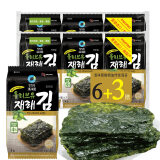 清净园海苔 韩国进口橄榄油即食海苔片儿童零食传统烤海苔 橄榄油味2大包 4g*18盒