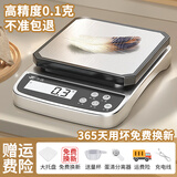 至尊家用烘培小型称克电子秤厨房高精度克秤中药精准茶叶食物品克重秤 防水充电款、+礼品3kg0.1g