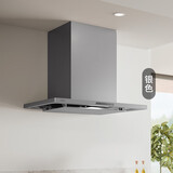 富士帝日本原装进口  油烟分离顶吸欧式吸油烟机 家用白色日系抽油烟机防油涂层易清洁CXW-230-CL260E 银色 SV