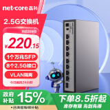 磊科（netcore）GS9 9口企业级交换机8个2.5G电口+1个万兆SFP光口 支持向下兼容1G光电模块 千兆网络分线器